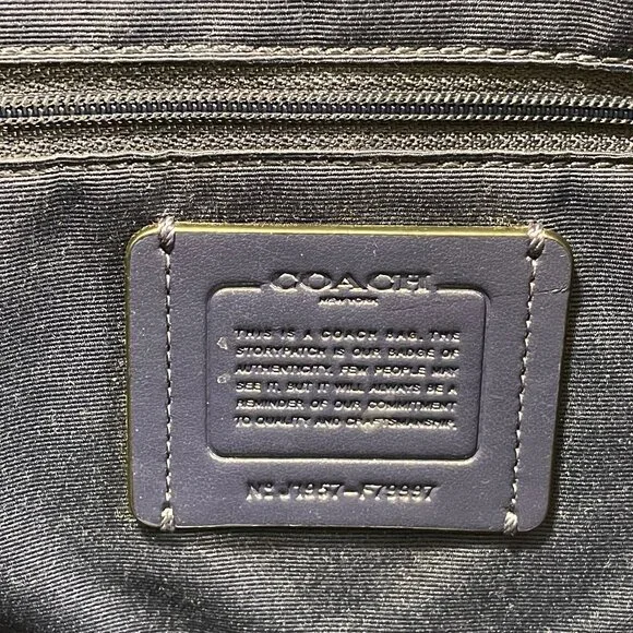 Coach Prairie Satchel - Navy Blue and Silver - Picture 14 of 14